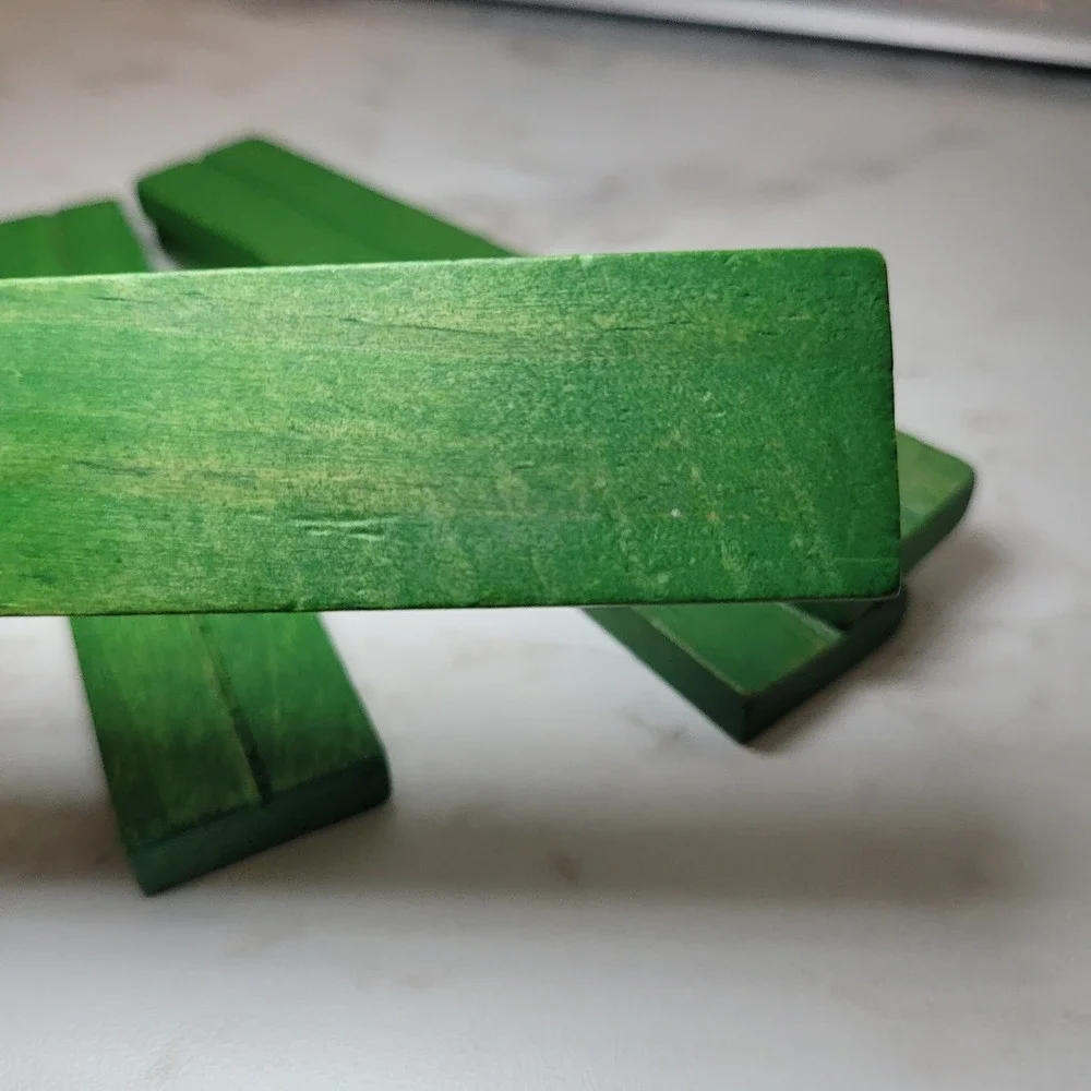 Vintage Lincoln Logs Green Flat 6 Inch‎ Small Roof